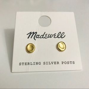 Madewell Hammered Circle Stud Earrings